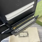 Gucci Unisex GG Emblem Mini Wallet-Black 820692FAD6L9741