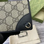 Gucci Unisex GG Emblem Mini Wallet-Black 820692FAD6L9741