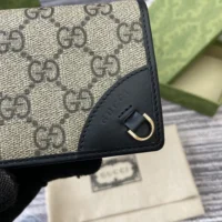 Gucci Unisex GG Emblem Mini Wallet-Black 820692FAD6L9741 (1)