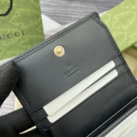 Gucci Unisex GG Emblem Mini Wallet-Black 820692FAD6L9741 (1)