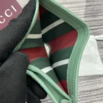 Gucci Unisex GG Emblem Mini Wallet-Lime 820692FAD6L8458