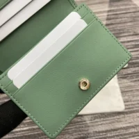 Gucci Unisex GG Emblem Mini Wallet-Lime 820692FAD6L8458 (1)