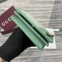 Gucci Unisex GG Emblem Mini Wallet-Lime 820692FAD6L8458 (1)