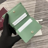 Gucci Unisex GG Emblem Mini Wallet-Lime 820692FAD6L8458 (1)
