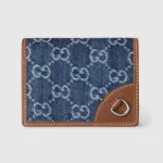 Gucci Unisex GG Emblem Mini Wallet-Navy 820692FAECC4243