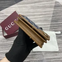 Gucci Unisex GG Emblem Mini Wallet-Navy 820692FAECC4243 (1)