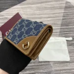 Gucci Unisex GG Emblem Mini Wallet-Navy 820692FAECC4243