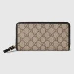 Gucci Unisex GG Emblem Zip Around Wallet-Black 819122FAD6L9741