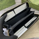 Gucci Unisex GG Emblem Zip Around Wallet-Black 819122FAD6L9741