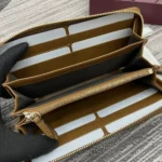 Gucci Unisex GG Emblem Zip Around Wallet-Navy 819122FAECC4243