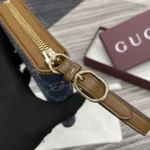 Gucci Unisex GG Emblem Zip Around Wallet-Navy 819122FAECC4243