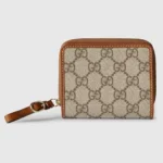Gucci Unisex GG Emblem Zip Mini Wallet 819131FAD6L9758