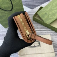 Gucci Unisex GG Emblem Zip Mini Wallet 819131FAD6L9758 (1)
