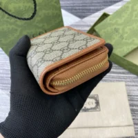 Gucci Unisex GG Emblem Zip Mini Wallet 819131FAD6L9758 (1)