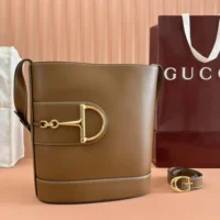 Gucci Women 73 Mini Bucket Bag-Brown 833665AAEC29540 (1)
