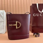 Gucci Women 73 Mini Bucket Bag-Maroon 833665AAEC29540