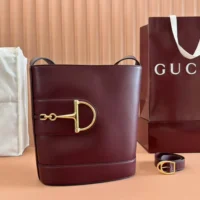 Gucci Women 73 Mini Bucket Bag-Maroon 833665AAEC29540 (1)