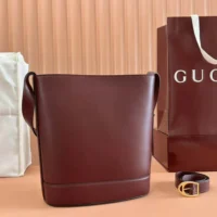 Gucci Women 73 Mini Bucket Bag-Maroon 833665AAEC29540 (1)