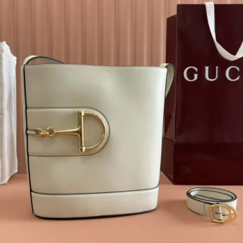 Gucci Women 73 Mini Bucket Bag-White 833665AAEC29540