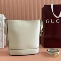Gucci Women 73 Mini Bucket Bag-White 833665AAEC29540 (1)