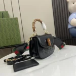 Gucci Women Bamboo 1947 Mini Top Handle Bag-Black 786482AADJQ1060