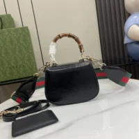 Gucci Women Bamboo 1947 Mini Top Handle Bag-Black 786482AADJQ1060 (1)
