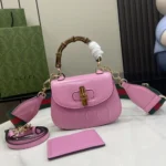 Gucci Women Bamboo 1947 Mini Top Handle Bag-Pink 786482AADJQ5642