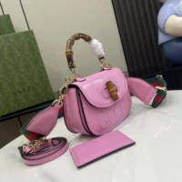 Gucci Women Bamboo 1947 Mini Top Handle Bag-Pink 786482AADJQ5642 (1)