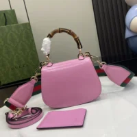 Gucci Women Bamboo 1947 Mini Top Handle Bag-Pink 786482AADJQ5642 (1)