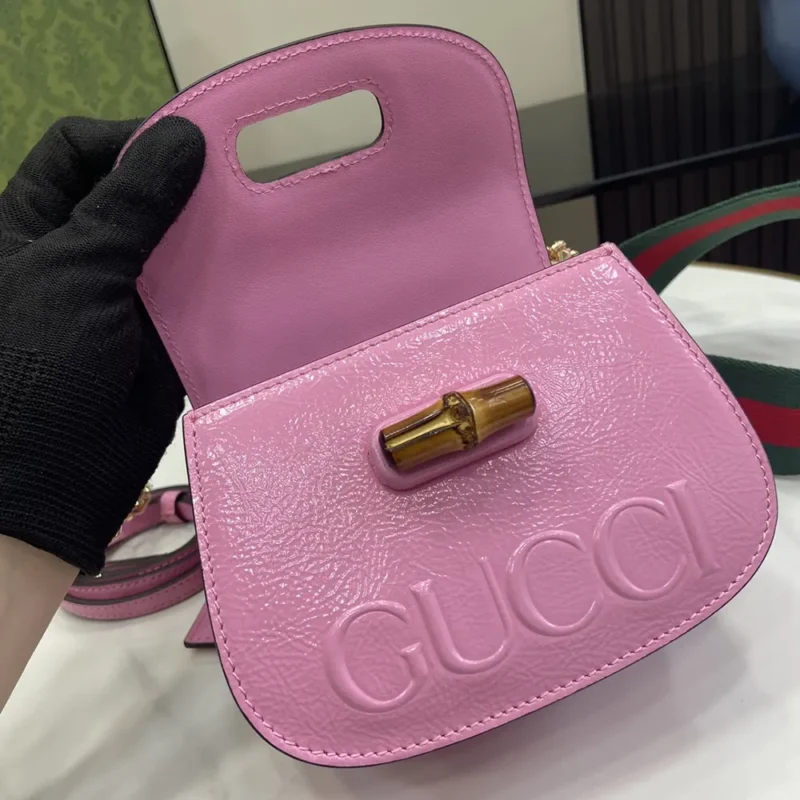 Gucci Women Bamboo 1947 Mini Top Handle Bag-Pink 786482AADJQ5642