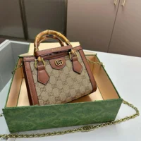 Gucci Women Diana Crystal Mini Tote Bag 70744921HRG2687 (1)