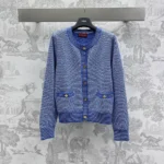 Gucci Women Fine Cotton Crewneck Cardigan 818643XKENR4179