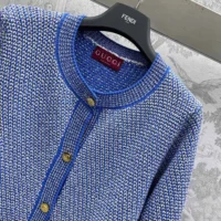 Gucci Women Fine Cotton Crewneck Cardigan 818643XKENR4179 (1)
