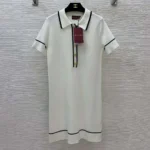 Gucci Women Fine Wool Polo Dress 813816XKEHH9034