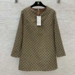 Gucci Women GG Canvas Dress with Horsebit 820404Z8BZA2190