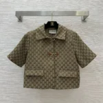 Gucci Women GG Canvas Jacket with Horsebit 820434Z8BZF2580