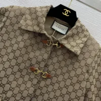 Gucci Women GG Canvas Jacket with Horsebit 820434Z8BZF2580 (1)