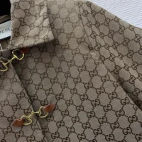 Gucci Women GG Canvas Jacket with Horsebit 820434Z8BZF2580 (1)