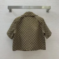 Gucci Women GG Canvas Jacket with Horsebit 820434Z8BZF2580 (1)