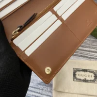 Gucci Women GG Emblem Continental Wallet-Brown 821802FAD6L9758 (1)