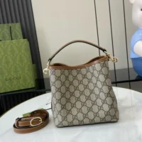 Gucci Women GG Emblem Small Bucket Bag 815118FAD6L9758 (1)