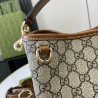 Gucci Women GG Emblem Small Bucket Bag 815118FAD6L9758 (1)