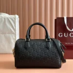 Gucci Women GG Emblem Small Top Handle Bag 815255AAEEM1000