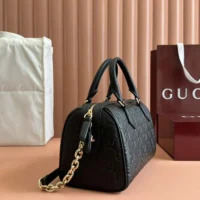 Gucci Women GG Emblem Small Top Handle Bag 815255AAEEM1000 (1)
