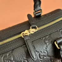 Gucci Women GG Emblem Small Top Handle Bag 815255AAEEM1000 (1)