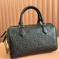 Gucci Women GG Emblem Small Top Handle Bag 815255AAEEM1000 (1)