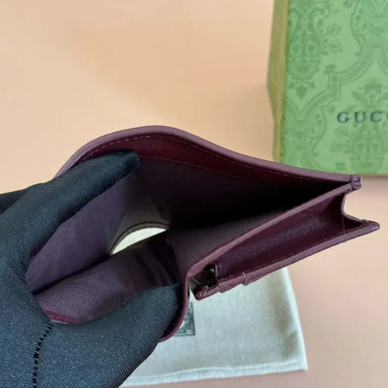 Gucci Women Horsebit 1955 Card Case Wallet 621887FAD6L9756