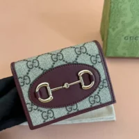 Gucci Women Horsebit 1955 Card Case Wallet 621887FAD6L9756 (1)