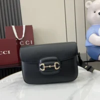 Gucci Women Horsebit 1955 Small Shoulder Bag 6022041DB0G1000 (1)
