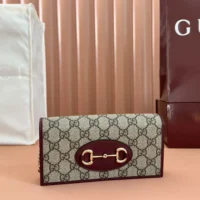 Gucci Women Horsebit 1955 Wallet with Chain 621892FAD6L9756 (1)